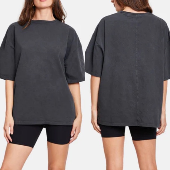 JOAH BROWN Oversized Vintage Tee Washed Black Baggy Boyfriend Slouchy Small/Med - Picture 1 of 11